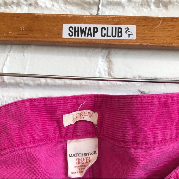J.CREW bright hot pink matchstick corduroy pants - Picture 4 of 5